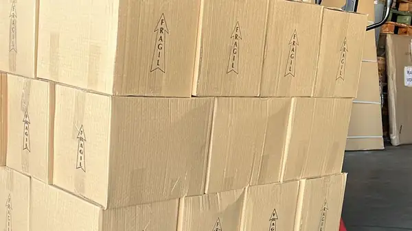 Despacho de pedidos al interior en cajas con protección FRAGIL